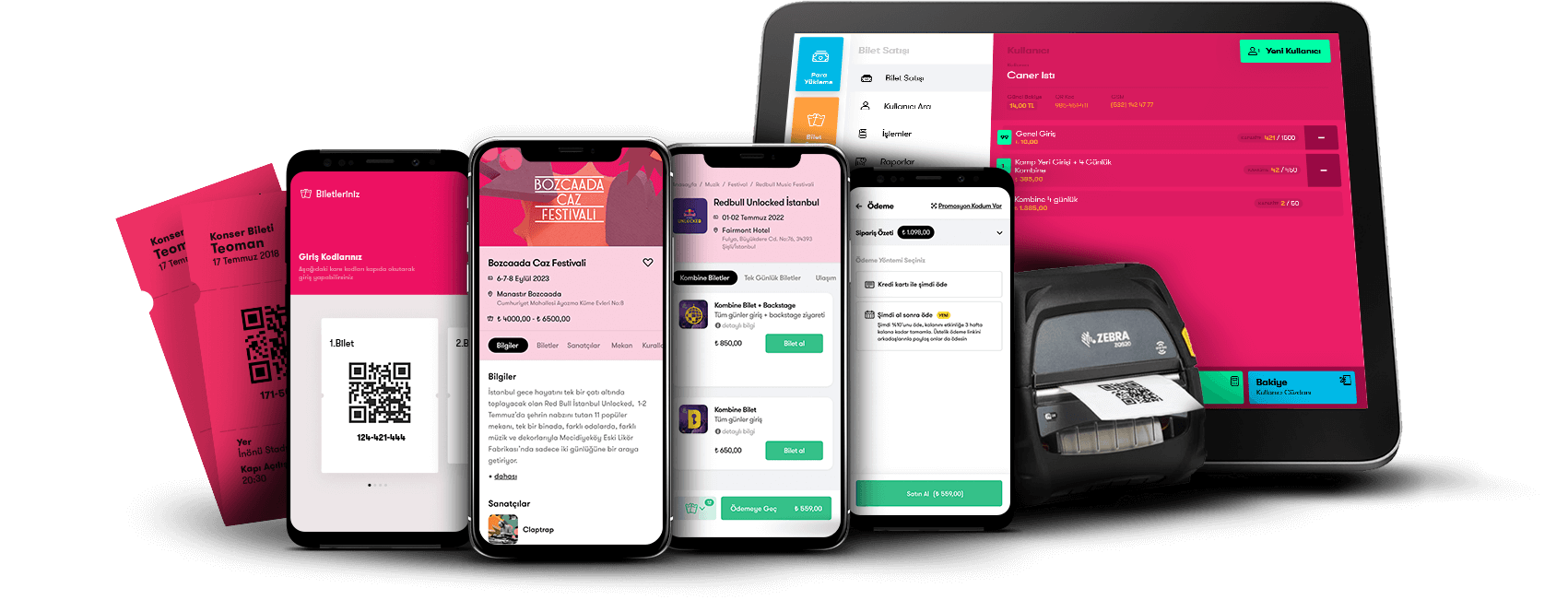 EventPayPro Bilet Satış Ekranları